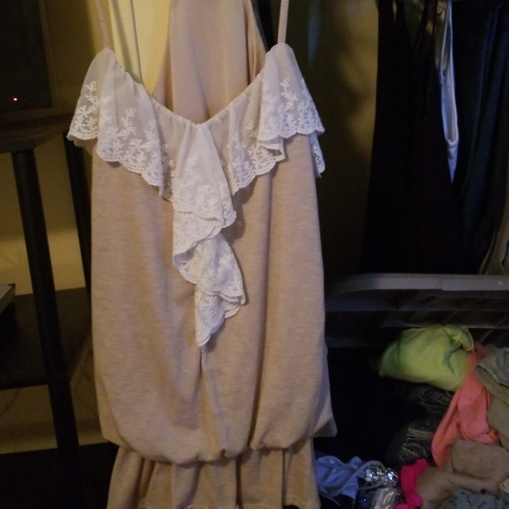 strapless shirt with lacing material